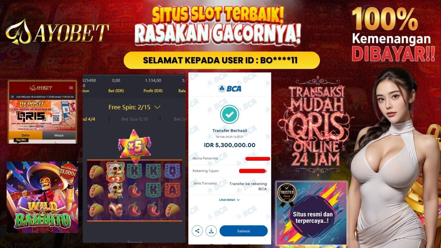 AYOBET JACKPOT SLOT WILD BANDITO